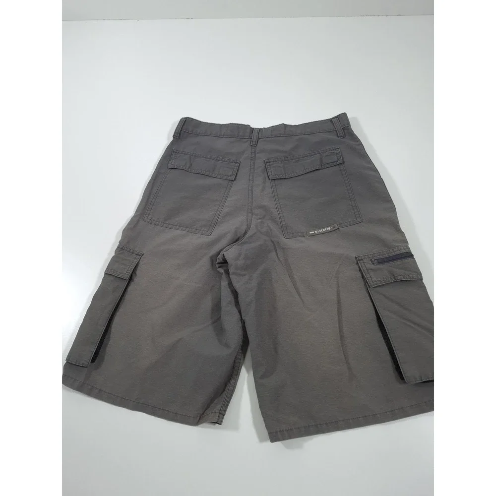 VTG Levis SilverTab Cargo Shorts Youth XL Gray Nylon 12